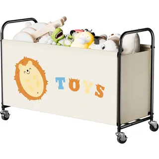 GRANNY SAYS Spielzeugkiste mit Rollen, Groß Aufbewahrungsbox Kinder, Spielzeug Aufbewahrungsbox, Spielkisten Aufbewahrung Kinder, Spielzeugtruhe Kinderzimmer, Toy Box Storage for Kids, Beige