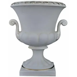 JVmoebel Dekovase XXL Design Blumen Topf Dekoration Vase Handarbeit Kelch Pokal Sofort (1 St), Made in Europa weiß