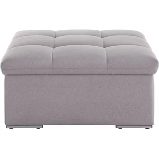 Sitzhocker DOMO COLLECTION "Lagoa moderne Steppung im Sitz, elegant und zeitlos, B/T 87/87cm", silber, B:87cm H:40cm T:87cm, Hocker, Sitzhocker, in großer Farbauswahl