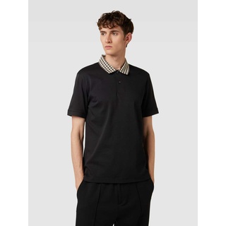 Poloshirt mit Label-Details Modell 'Parlay', Black, L