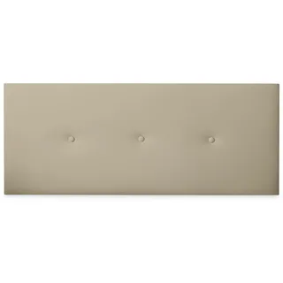 DUÉRMETE ONLINE Kopfteil Mailand, gepolstert, hochwertiges Kunstleder, Holz, Beige, 160 x 60 cm (Bett 150)