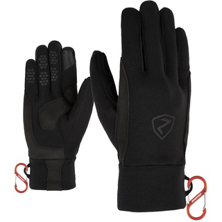 Ziener Herren Gusty Handschuhe Skitour/Bergsport | Polartec Touch Wolle, black, 10