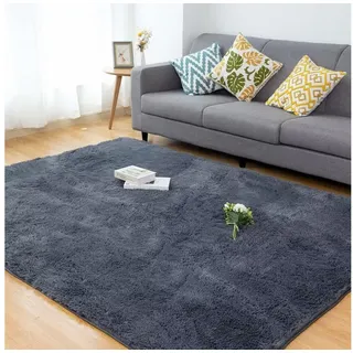 luxuskollektion Hochflor Teppich 200 x 290 cm Grau