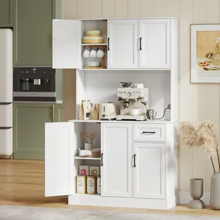 Homcom Küchenbuffet 100 x 39,5 x 180,5 cm Weiß