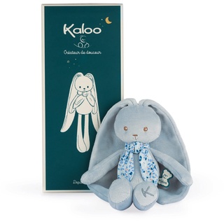 KALOO - Lapinoo - Pantin Lapin - Baby Plüsch aus Cord - 35 cm - Farbe Blau - Sehr weiches Material - Geschenkbox - ab Geburt, K969944