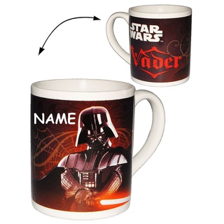 Henkeltasse - Star Wars - Darth Vader/Luke Skywalker incl. Name - Porzellan/Keramik - Trinktasse mit Henkel/Tasse Becher - Porzellantasse Tassen für..