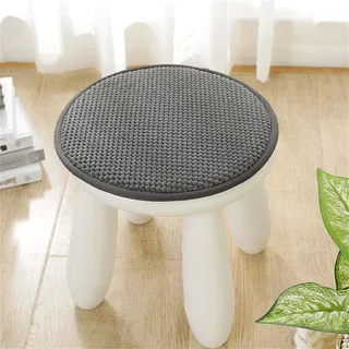 champracer 2pcs Weiche Runde Sitzkissen, Weiche rutschfeste Sitzauflage, Dekorative Kissen, Waschbar Sitzkissen, füR Garten, BüRo, Schule (Dunkelgrau,30x30 cm)