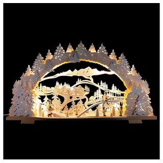 Tietze Erzgebirgsdesign Schwibbogen Schwibbogen Ski und Rodeln im Erzgebirge (70x43cm) von Tietze Erzgebir