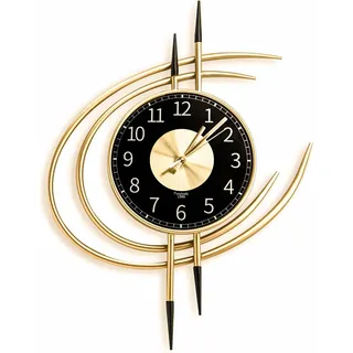 Große Goldene Uhr, Modernes Design Xxl 54 Cm, Lautlose Riesen-wanduhr Ohne Ticken, Originelle Wohnzimmer-wanduhren Aus Metall Für Die Wanddekoration