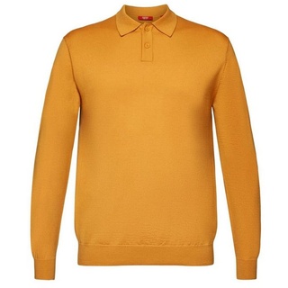 Esprit Collection Polokragenpullover Wollpullover im Polo-Stil gelb L