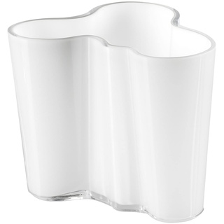 Iittala Vase Aalto 95 mm Weiß aus Glas