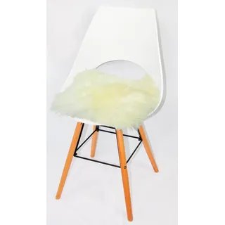 Stuhlkissen HEITMANN FELLE "Lamm, Sitzauflage eckig", weiß (naturweiß, felloptik unifarben), B:44cm H:5cm L:44cm, Lammfell, Dekokissen_Sitzkissen_Kissenhüllen, Stuhlkissen, 44x44 cm, echtes Lammfell, waschbar, auch als 2er oder 4er Set
