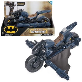 Spin Master Batman Adventures Batcycle - transformierendes 2-in-1 Fahrzeug Motorrad und Gleiter, kompatibel mit 30 cm Batman Action-Figuren, Spielzeug für Kinder ab 4 Jahren