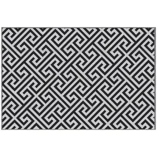 Outsunny Outdoorteppich,, Schwarz, Kunststoff, 243x152 cm, Teppiche & Böden, Teppiche, Outdoorteppiche