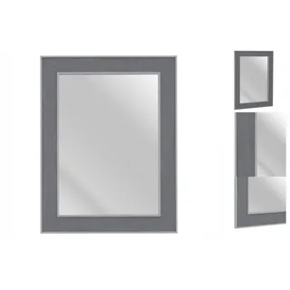 Bigbuy Spiegel Wandspiegel 66 x 2 x 86 cm Grau Holz Weiß