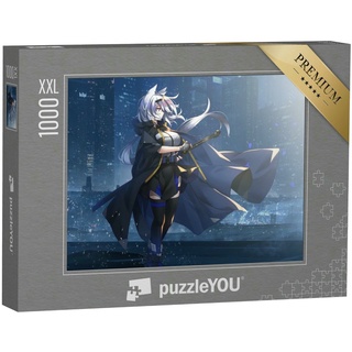 puzzleYOU Puzzle Zeichnung eines Ritters, Mädchen-Anmie, 1000 Puzzleteile, puzzleYOU-Kollektionen Anime