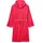 Fleece-Bademantel uni in pink 110/116
