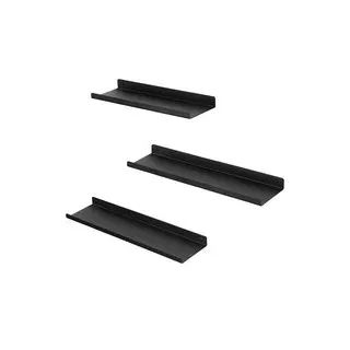 Songmics Wandboard 3er Set Metall Schwarz