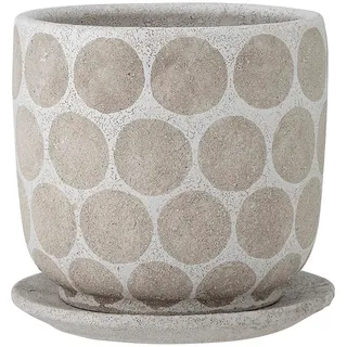 Bloomingville Blumentopf "Felan" in Beige - (H)18 x Ø 19 cm