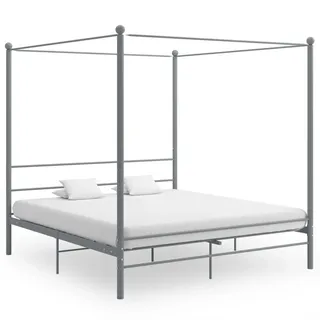 vidaXL Himmelbett 180 x 200 cm Grau