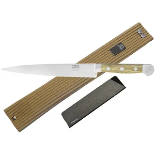 Güde Alpha Olive Messer Kochmesser Santoku Brotmesser Schälmesser Schinkenmesser Chai Dao ohne/mit Gravur + Prymo Farbe 1) Messer OHNE Gravur, Größe Schinkenmesser 21cm