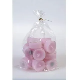 20 original Dänische Teelichter ohne Duft im Acryl-Cup farbig durchgefärbt dusty rose baby rosa