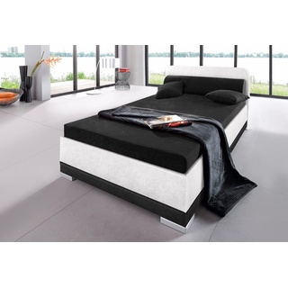 Maintal Polsterbett, in verschiedenen Ausführungen, weiß/schwarz, Betten, 20642407-0 Microvelours   Ohne Bettkasten