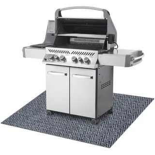 MAGNUS Grillschutzmatte für Terrasse draussen grau 100x150 cm