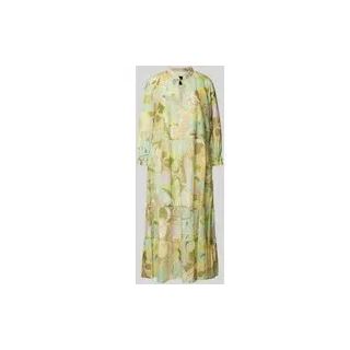 Maxikleid aus Baumwoll-Seiden-Mix, GELB, 34