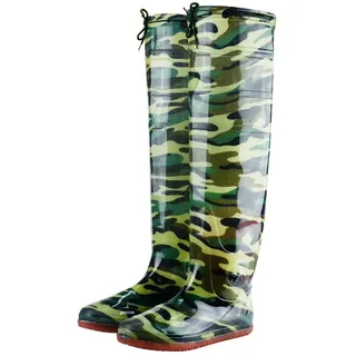 Watstiefel Camouflage Watstiefel Für Männer Frauen Hüftstiefel Leichtgewichtige wasserdichte Anti-Rutsch-Regenstiefel Für Angeln Jagd(43 EU) - 43 EU