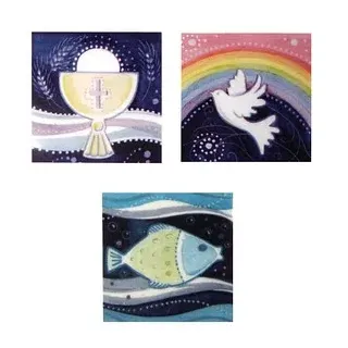 Rayher Wachsmotive christliche Motive 4 x 4 cm 3 Stück