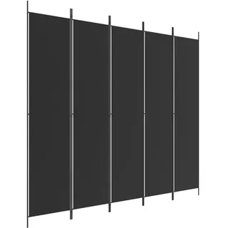 vidaXL Paravent Schwarz 250x220 cm Stoff