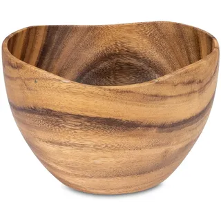 Levandeo® Dekoschale, Schüssel 19x13cm Schale Holz Akazienholz Holzschale Salatschüssel 19 cm