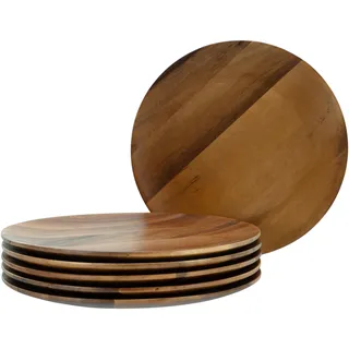 CreaTable Nature Collection Speiseteller 6er Set Braun