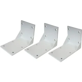 Mendler 3er-Set Deckenadapter für Kassetten-Markise T124, Deckenmontage Halterung Adapter ~ weiß
