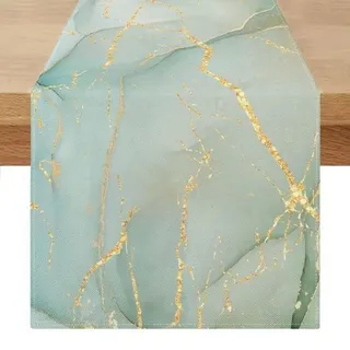 Famanu Tischläufer Elegantes Design - Türkis, 40 x 180 cm