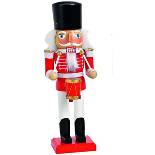 Nussknacker Trommler Holz Deko Figur Weihnachtsdeko Skulptur Holznussknacker