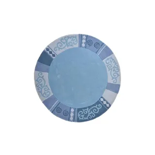 THEKO Teppich ¦ blau ¦ Wolle ¦ Maße (cm): B: 150 H: 1,4