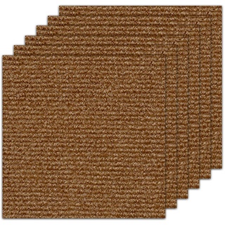 12 Stück 30x 30 cm Selbstklebende Teppichfliesen,rutschfeste Spleiß-Teppich-Bodenfliesen,einfach Zu Basteln Weich Gepolsterte Teppichquadrate Für Heimdekoration(Color:braun)