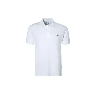 LACOSTE Herren Polo-Shirt weiß Slim Fit, weiß, NOS