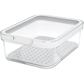 Rotho Frischhaltedose Cauma transparent weiß 19,6 cm 1,2 l