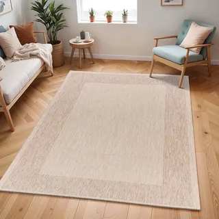 livabliss Teppich »MELILLA«, rechteckig, 4 mm Höhe, Teppich In Outdoor Boho Jute-Optik, Balkon Terrasse, Garten, Beige und Creme