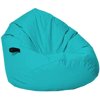 Momiralland Sitzsack Tropfenform Kastanie - für Kinder & Erwachsene – Indoor wie Outdoor da er Wasserfest ist– füllung EPS Perlen. (Türkis, XXL - Durchmesser 88 cm für Erwachsene)