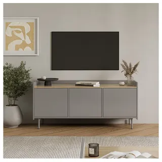 Vicco Velina Lowboard 140 x 63 cm Grau/Eiche Metall/MDF