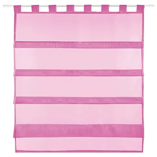 BestLivings Sky Gardine Raffoptik Schlaufe, Größe: 90x110cm, Farbe: pink