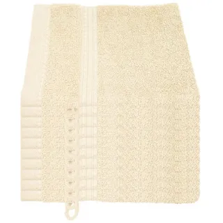 Julie Julsen Bio Waschhandschuh-Set 10 STK. 15x21 Pastell Beige 100% Baumwolle Frotte 550g/m2