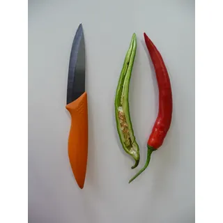 point-home Keramikmesser Universalmesser Kochmesser Messer mit 100mm Klinge orange