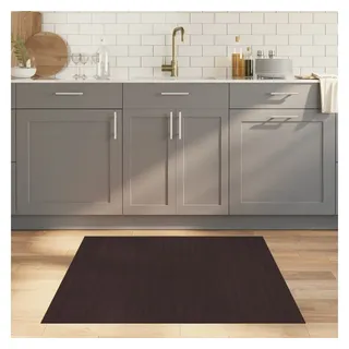 vidaXL Bambusteppich Küchenläufer 100 x 100 cm Dunkelbraun