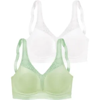 PETITE FLEUR Entlastungs-BH Damen mint+weiß Gr.95D