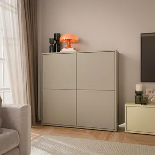 Forte Highboard 124,5 x 121,5 x 34,9 cm Taupe